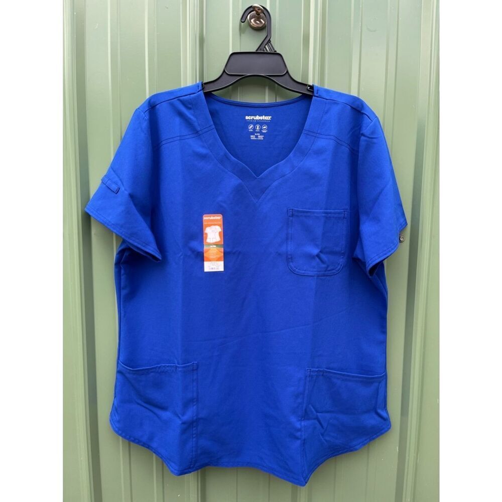 Women's Core Essentials Sweetheart V-Neck Scrub Top Size XL
